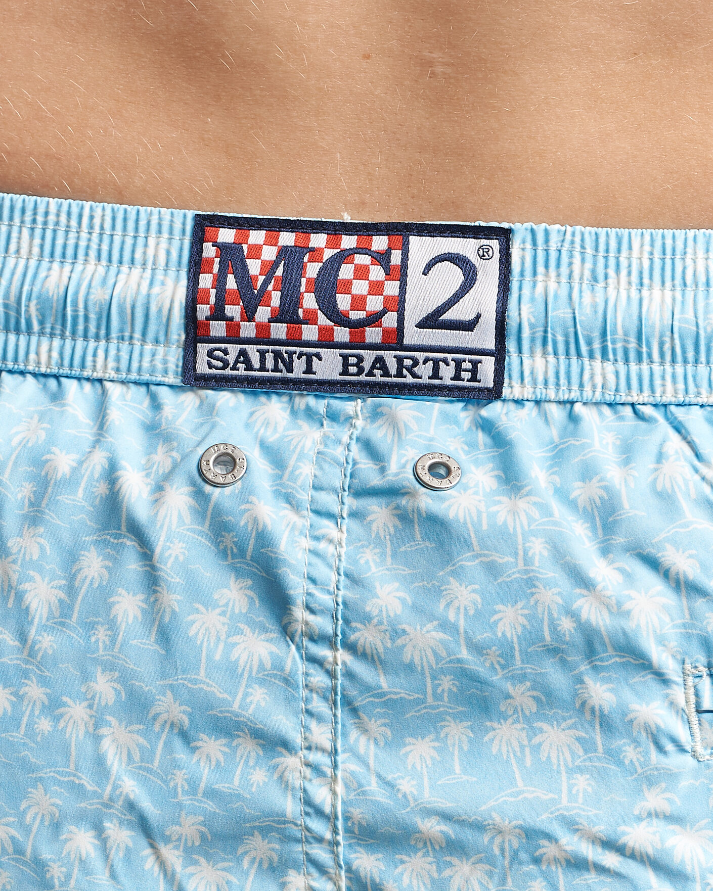 Homme | Maillots De Bain | MC2 Saint Barth | Printed Swim Shorts Blue Palms