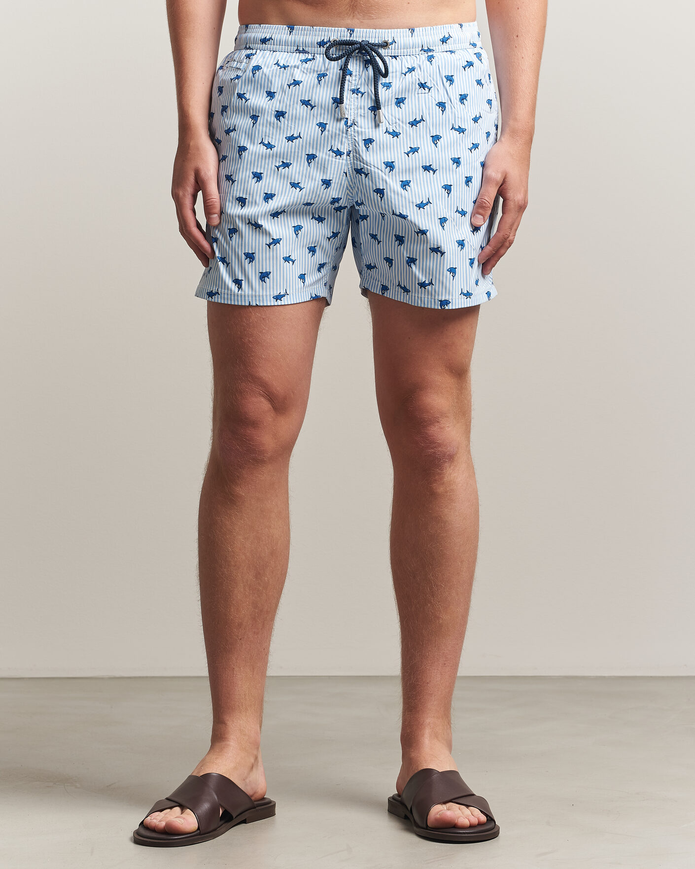 Homme | Maillots De Bain | MC2 Saint Barth | Printed Swim Shorts Blue Sharks