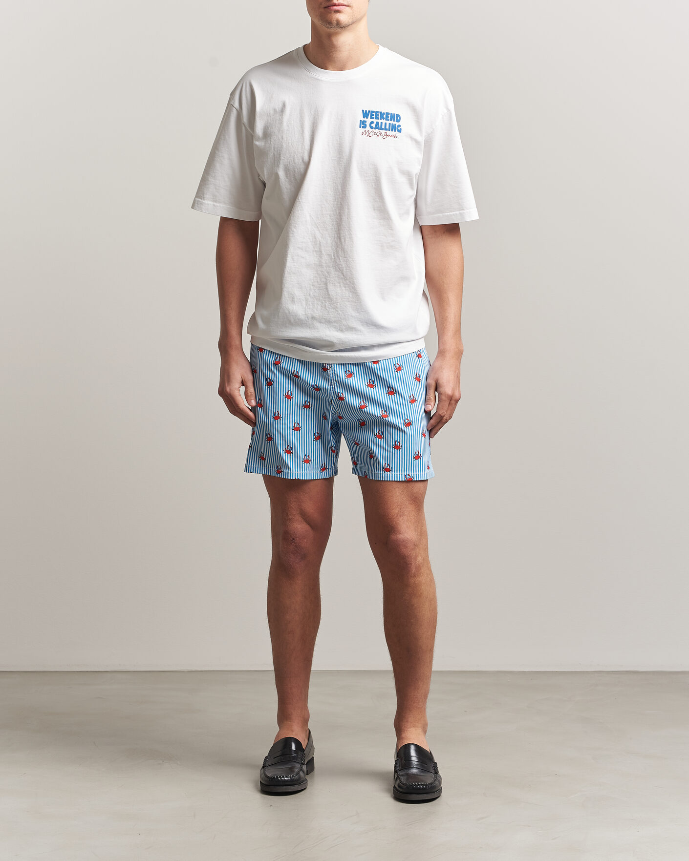 Homme | Maillots De Bain | MC2 Saint Barth | Printed Swim Shorts Blue Crabs