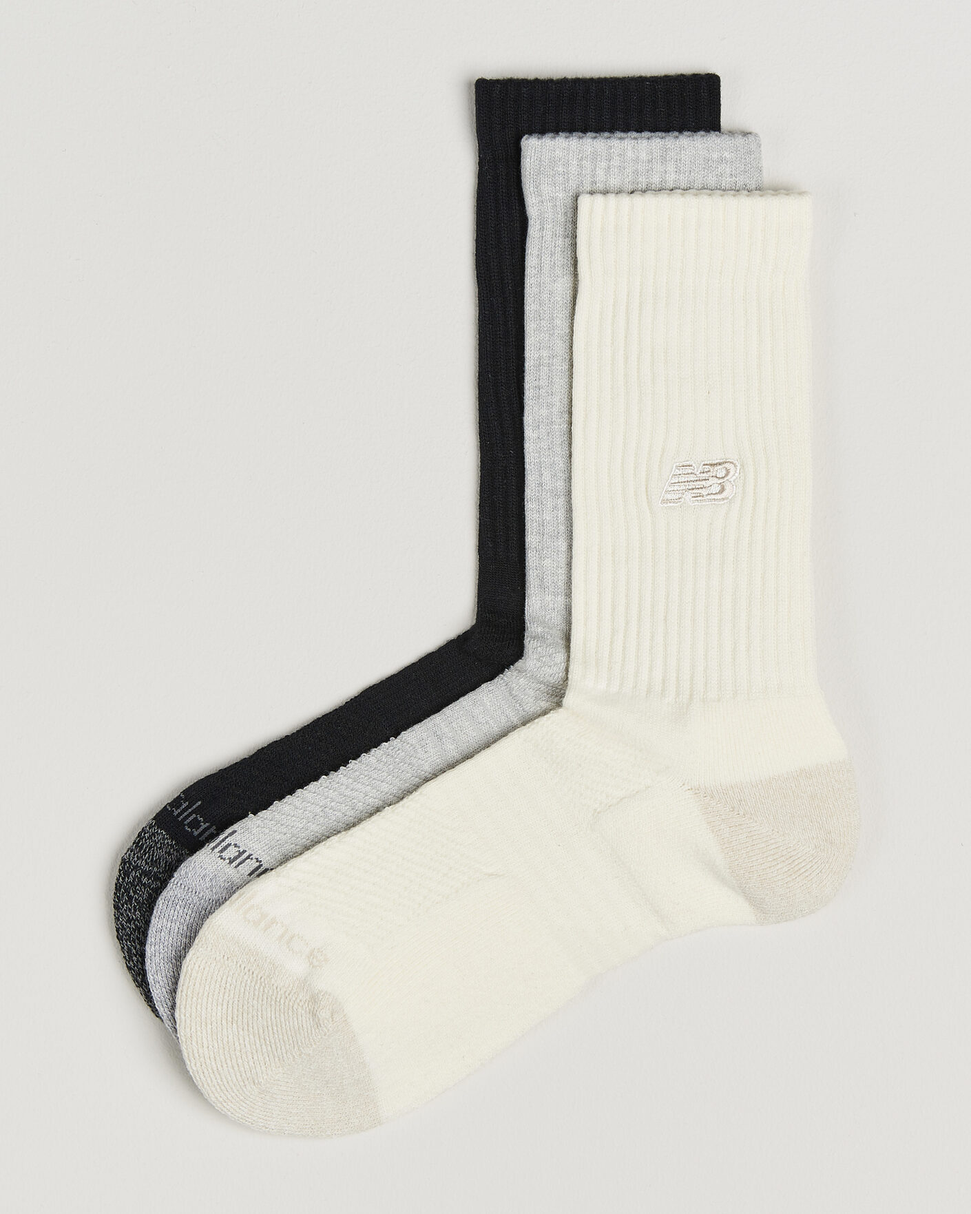 Homme | Sous-Vêtements Et Chaussettes | New Balance | 3-Pack Active Premium Crew Socks Black/White/Grey