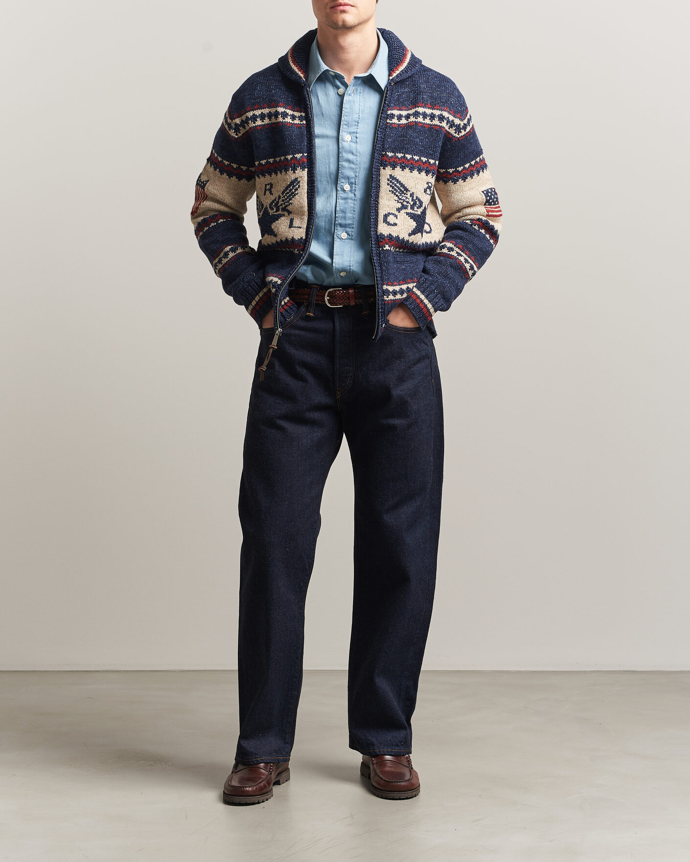 Homme | Jeans | RRL | Vintage Fit 5-Pocket Denim East/West Rinse