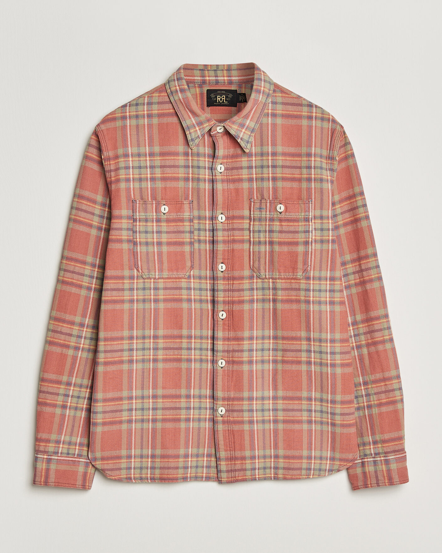 Homme | Chemises | RRL | Cameron Double Pocket Shirt Red/Blue Check