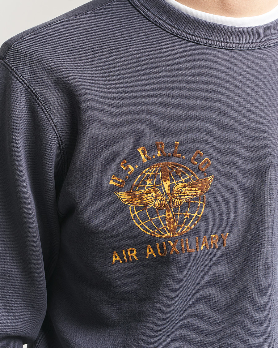 Homme | Pulls Et Tricots | RRL | Training Crew Sweatshirt Faded Blue