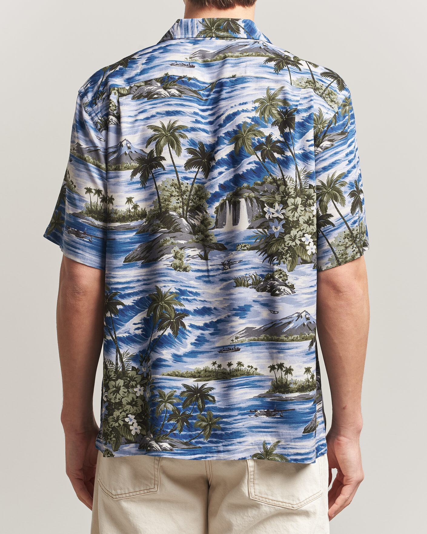 Homme | Chemises | RRL | Printed Camp Shirt Blue