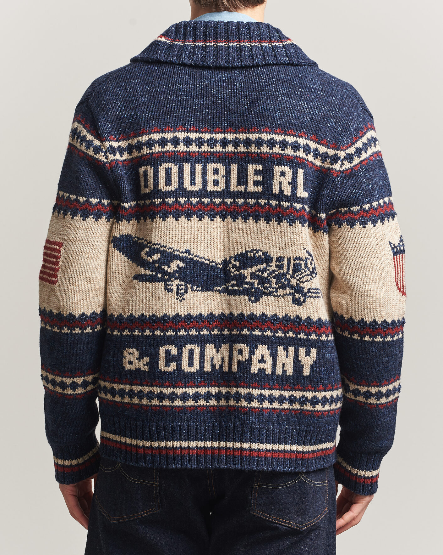 Homme | Pulls Et Tricots | RRL | Jacquard Shawl Cardigan Indigo