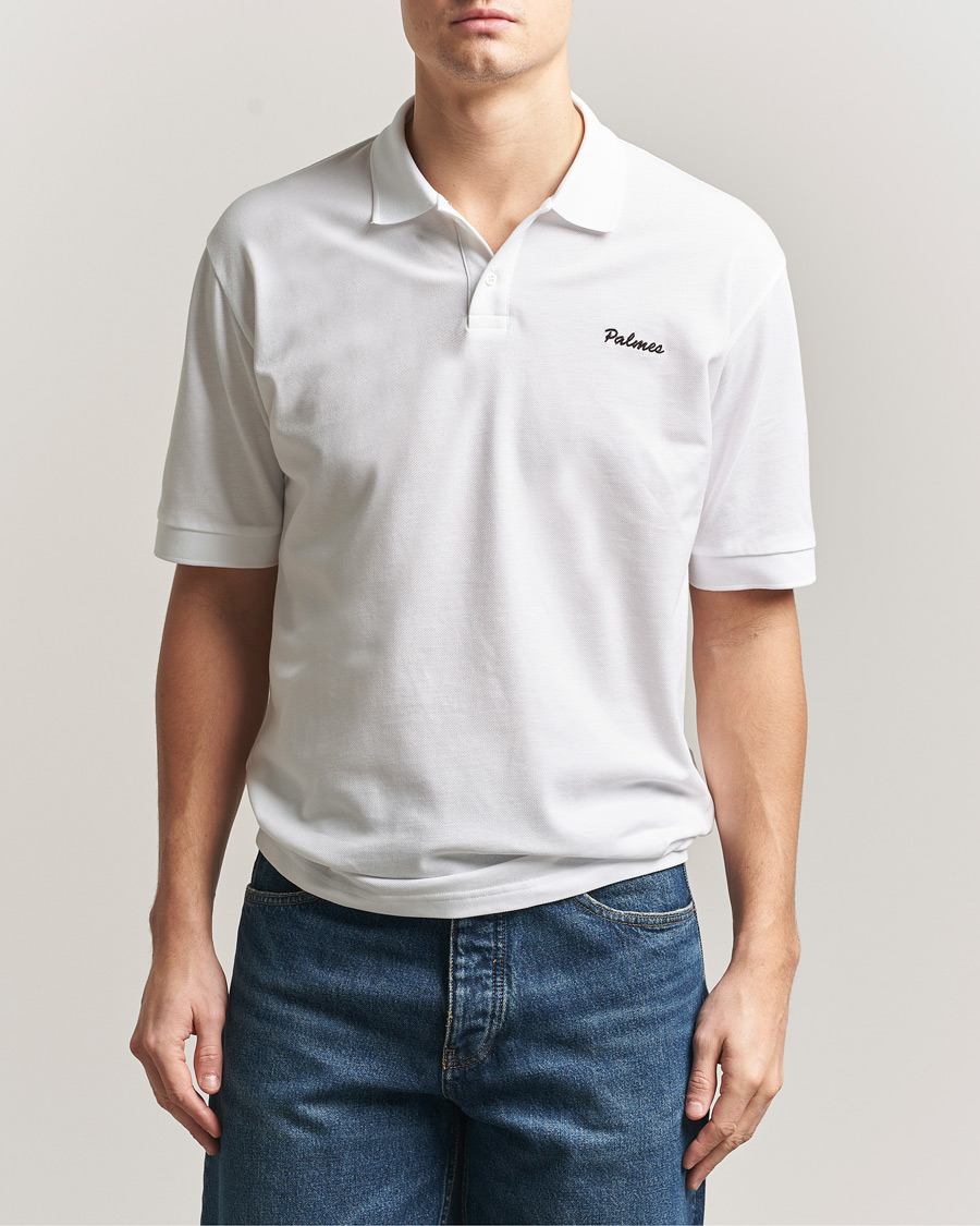 Homme | Polos | Palmes | Stitch Piquet Polo White