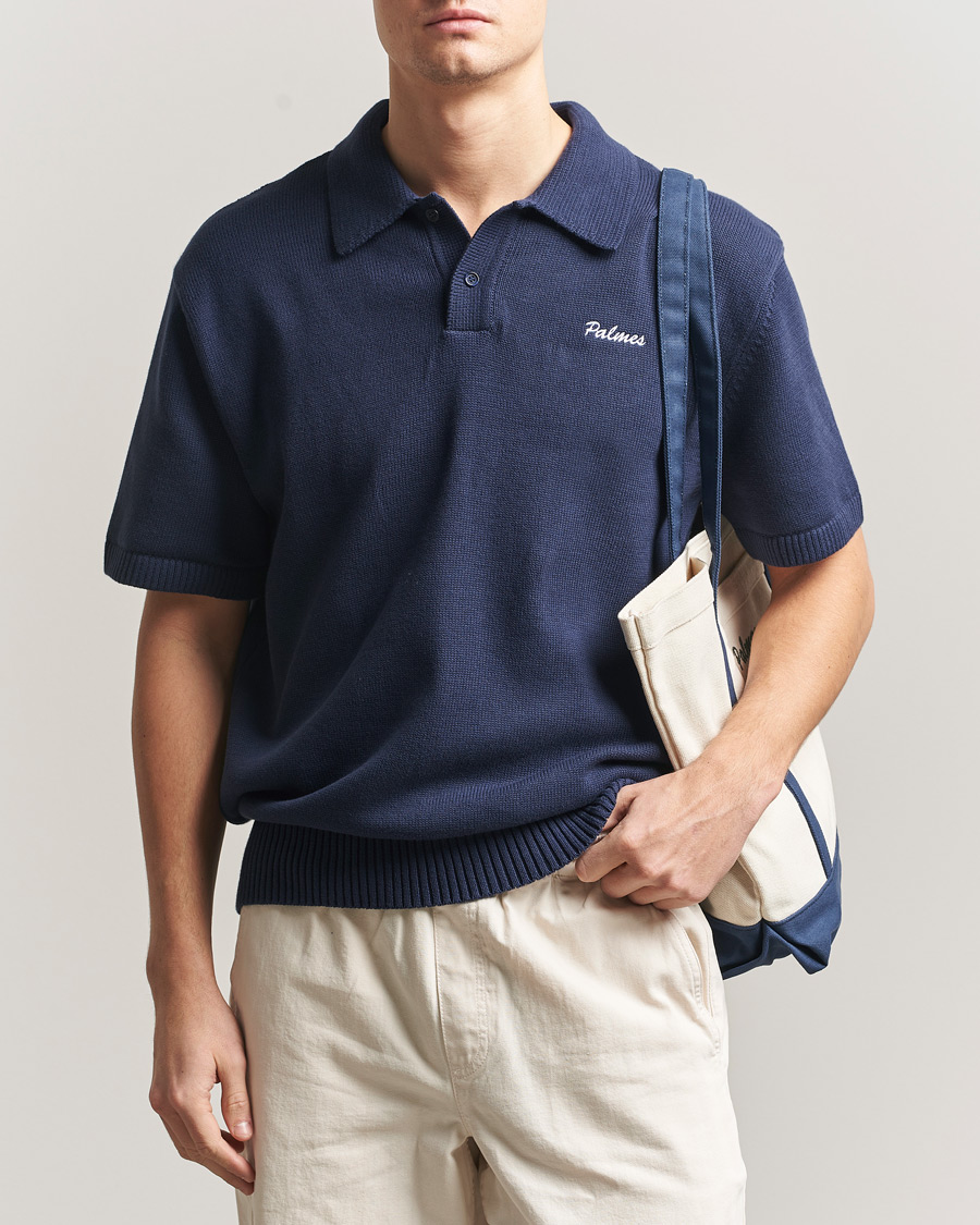 Homme | Polos | Palmes | Cotton Knit Polo Navy