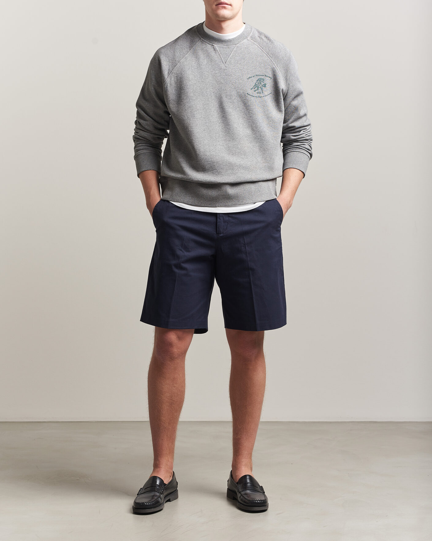 Homme | Pulls Et Tricots | Palmes | Lake Raglan Sweatshirt Grey Melange