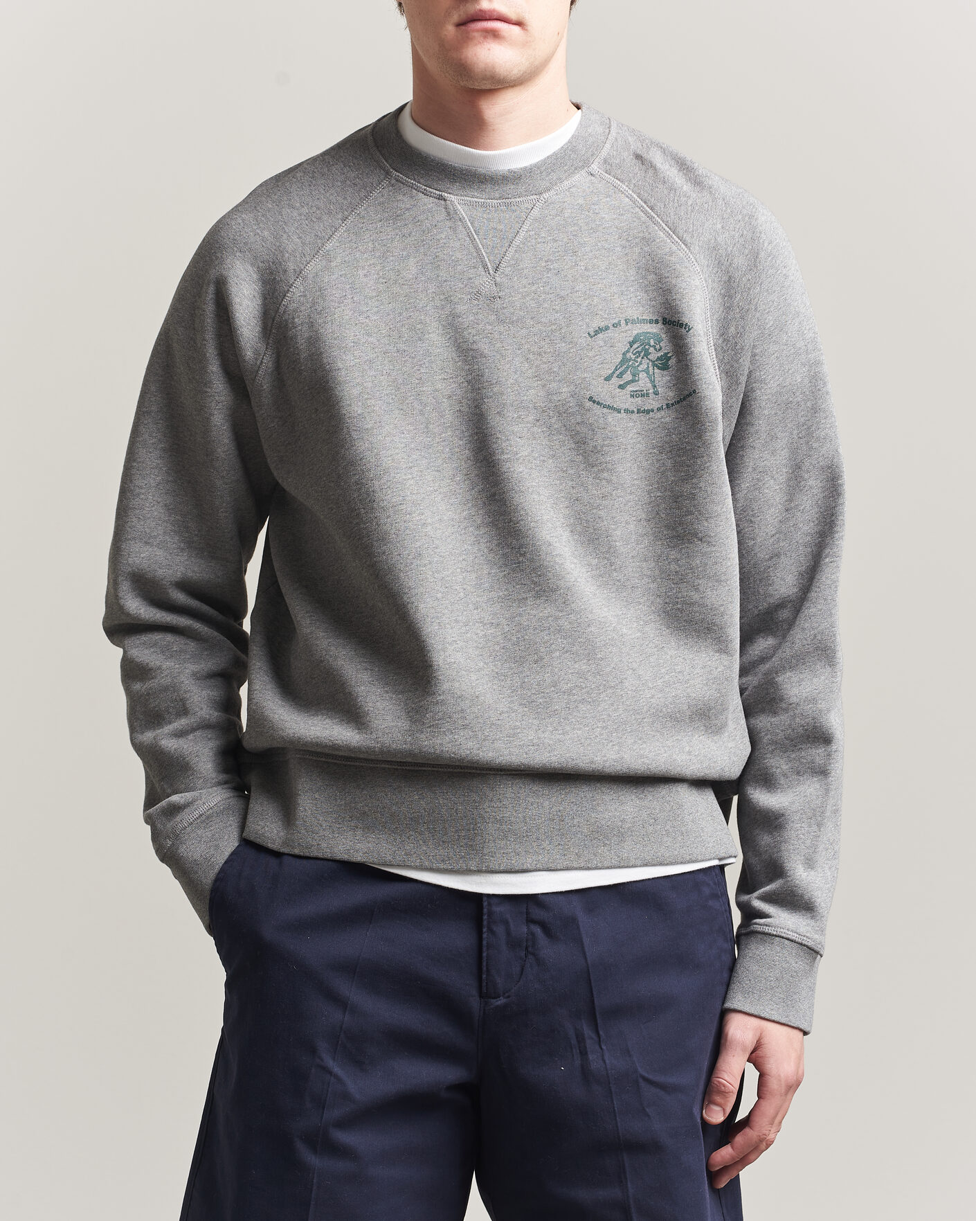 Homme | Pulls Et Tricots | Palmes | Lake Raglan Sweatshirt Grey Melange