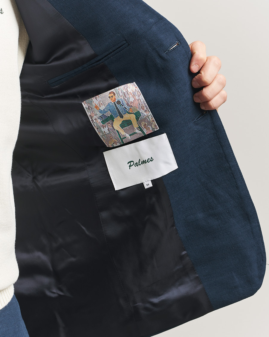 Homme | Blazers | Palmes | Single Breasted Cotton Blazer Navy