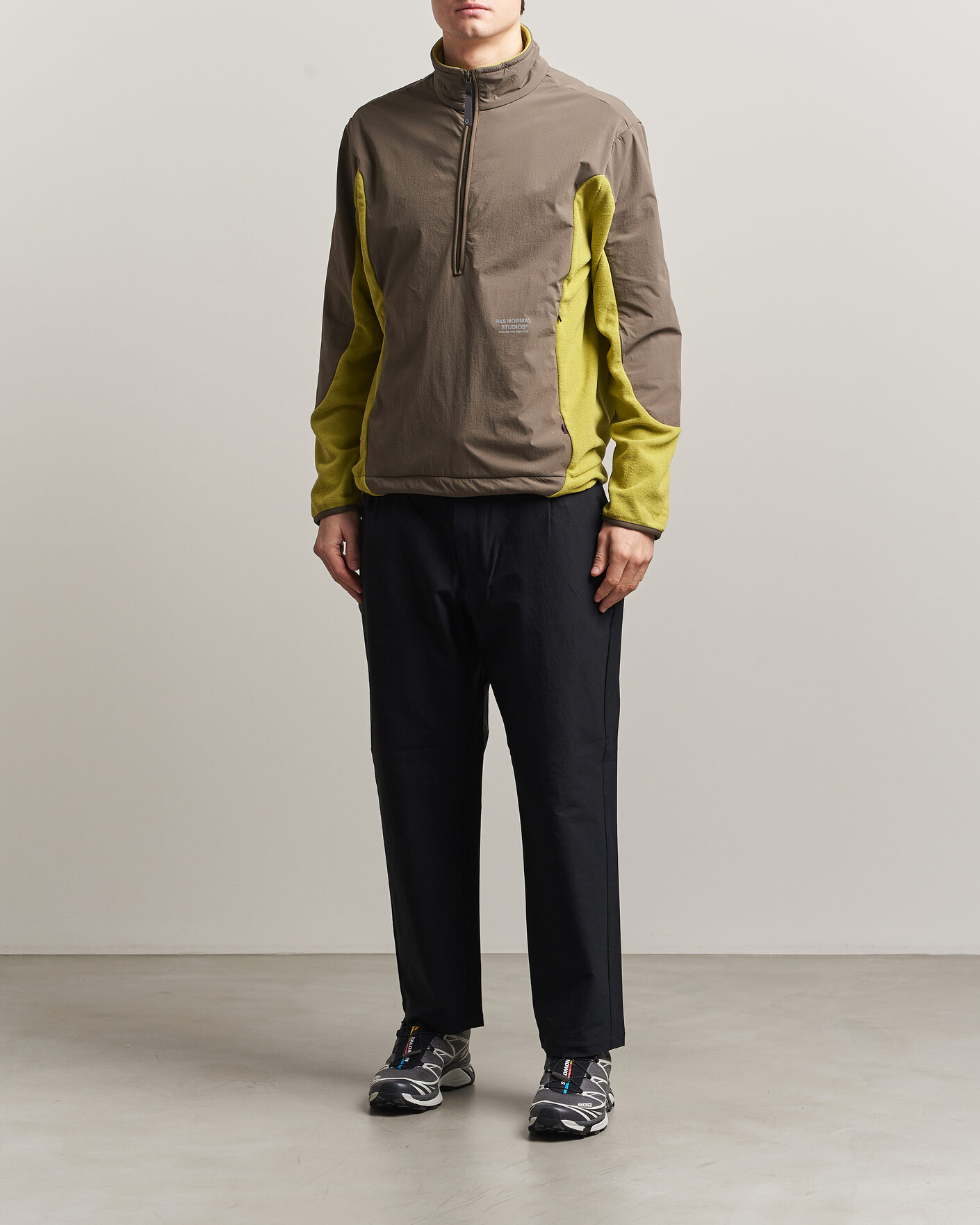 Homme | Manteaux Et Vestes | Pas Normal Studios | Off Race Light Fleece Half Zip Moss Green