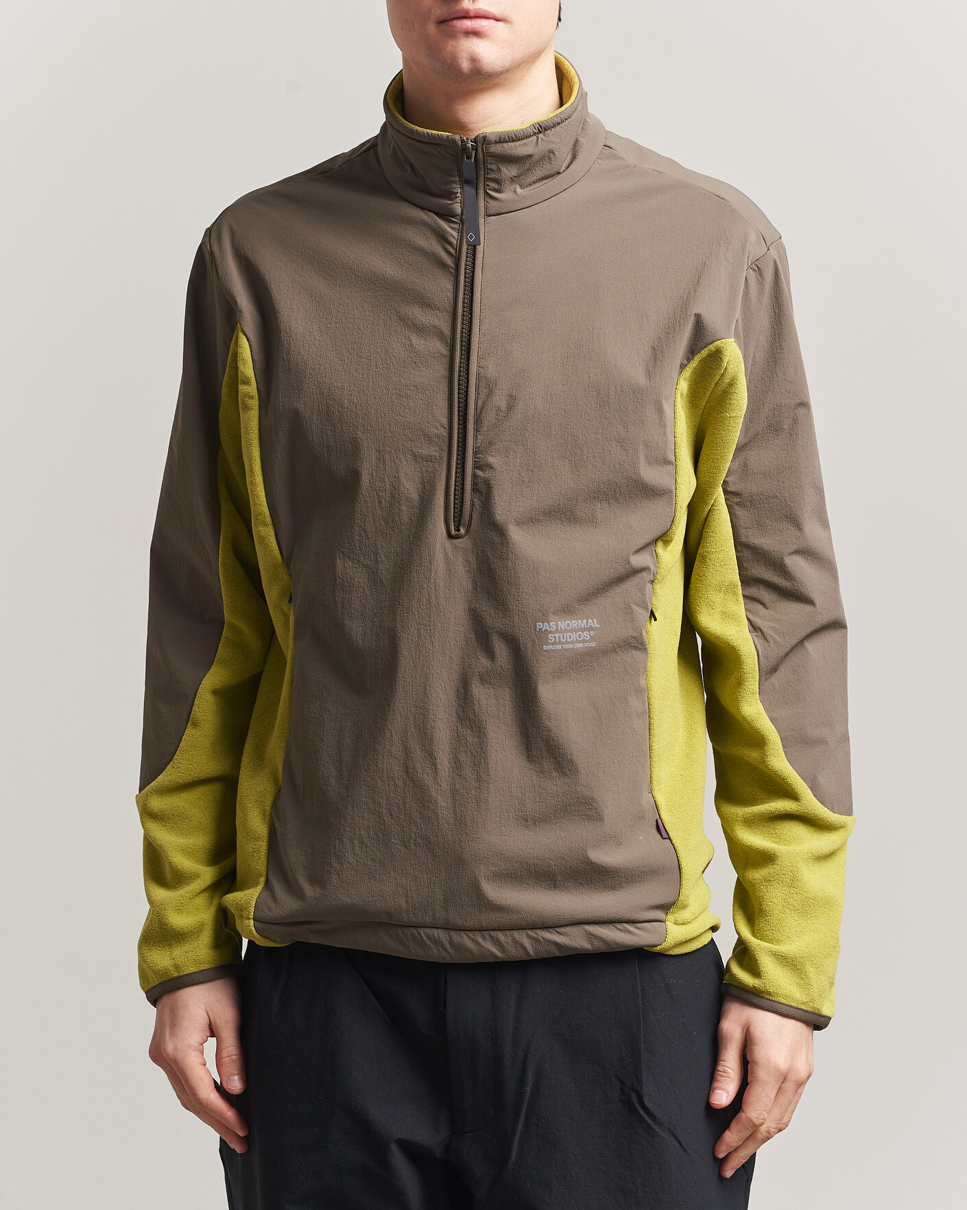 Homme | Manteaux Et Vestes | Pas Normal Studios | Off Race Light Fleece Half Zip Moss Green