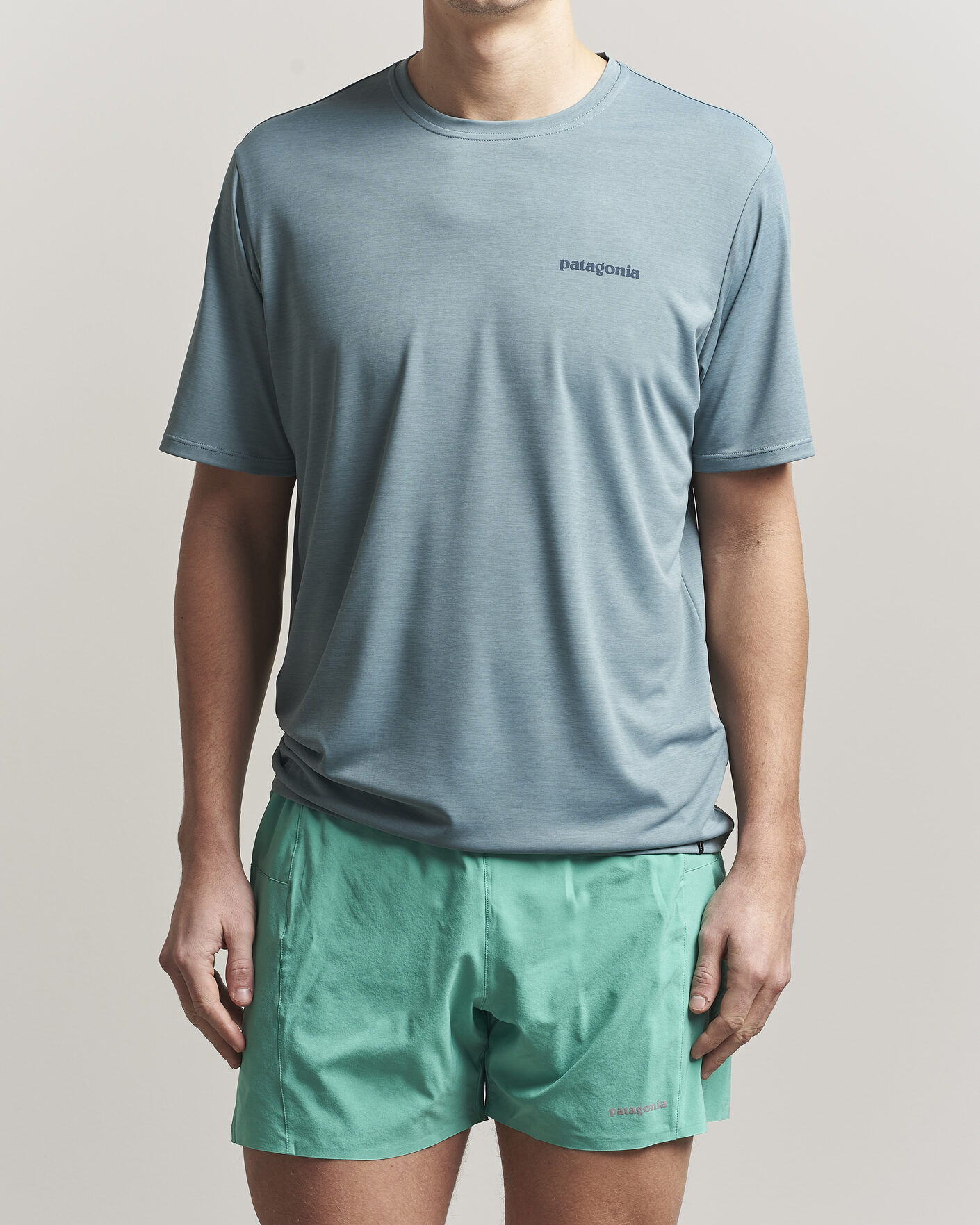 Homme | T-shirts | Patagonia | Cap Cool Daily Logo T-Shirt Blue Sage