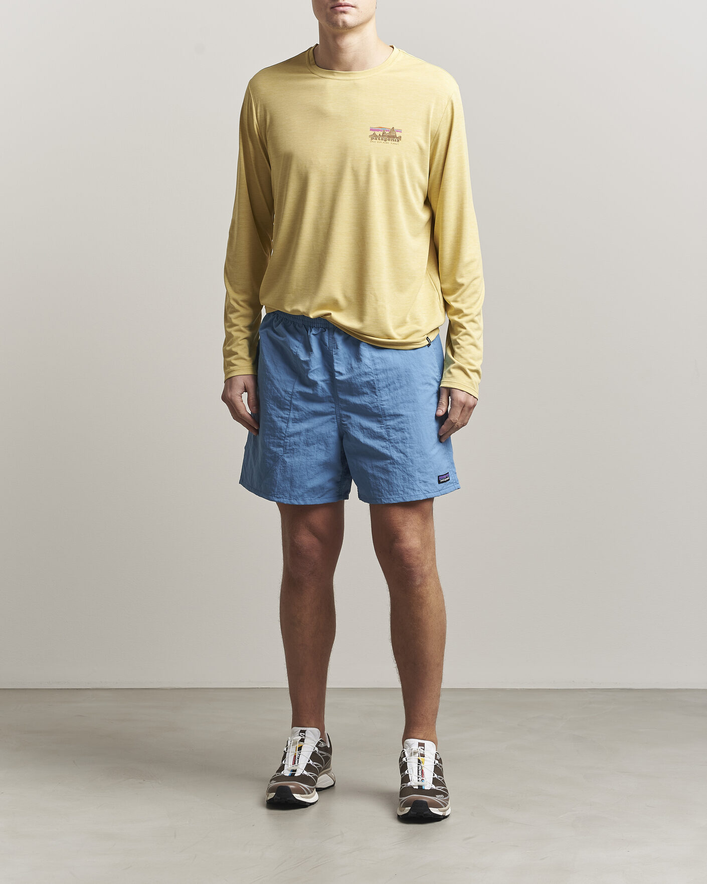 Homme | T-shirts | Patagonia | 73 Skyline Cap Cool Daily Long Sleeve T-Shirt Yellow