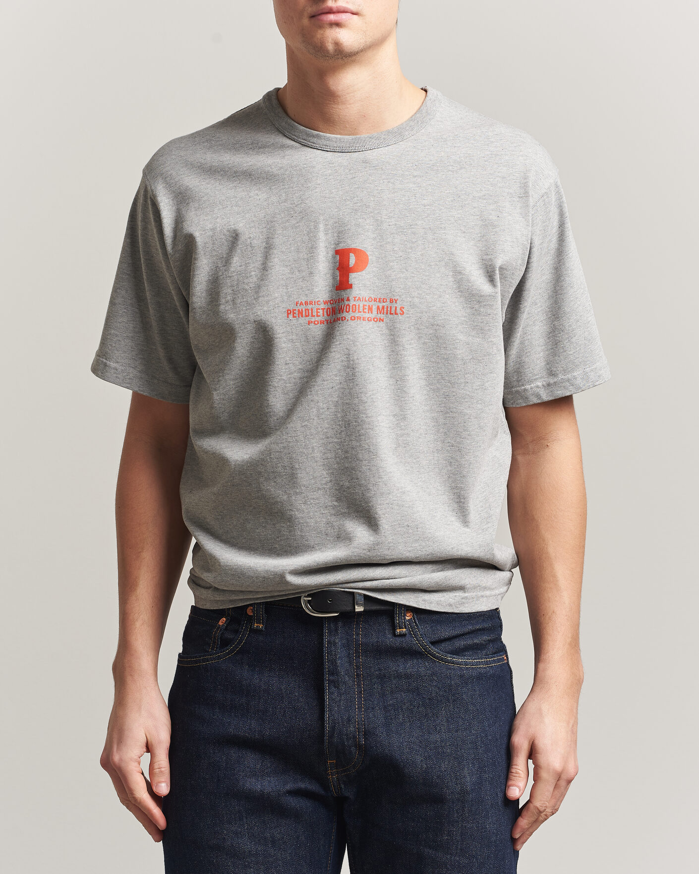Homme | T-shirts | Pendleton | Heavyweight P Tee Ash Heather Grey