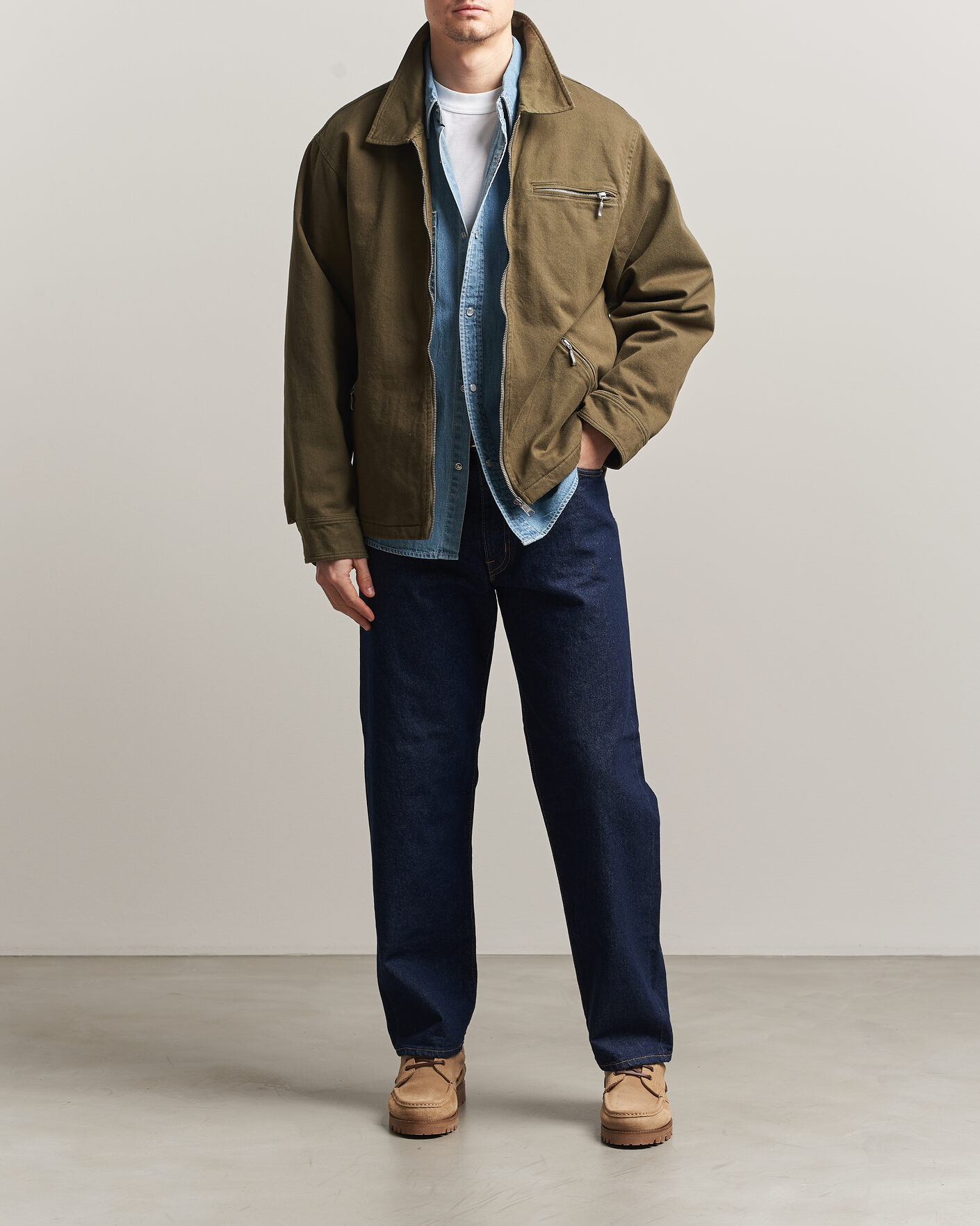 Homme | Manteaux Et Vestes | Pendleton | Blandet Lined Bomber Jacket Sage