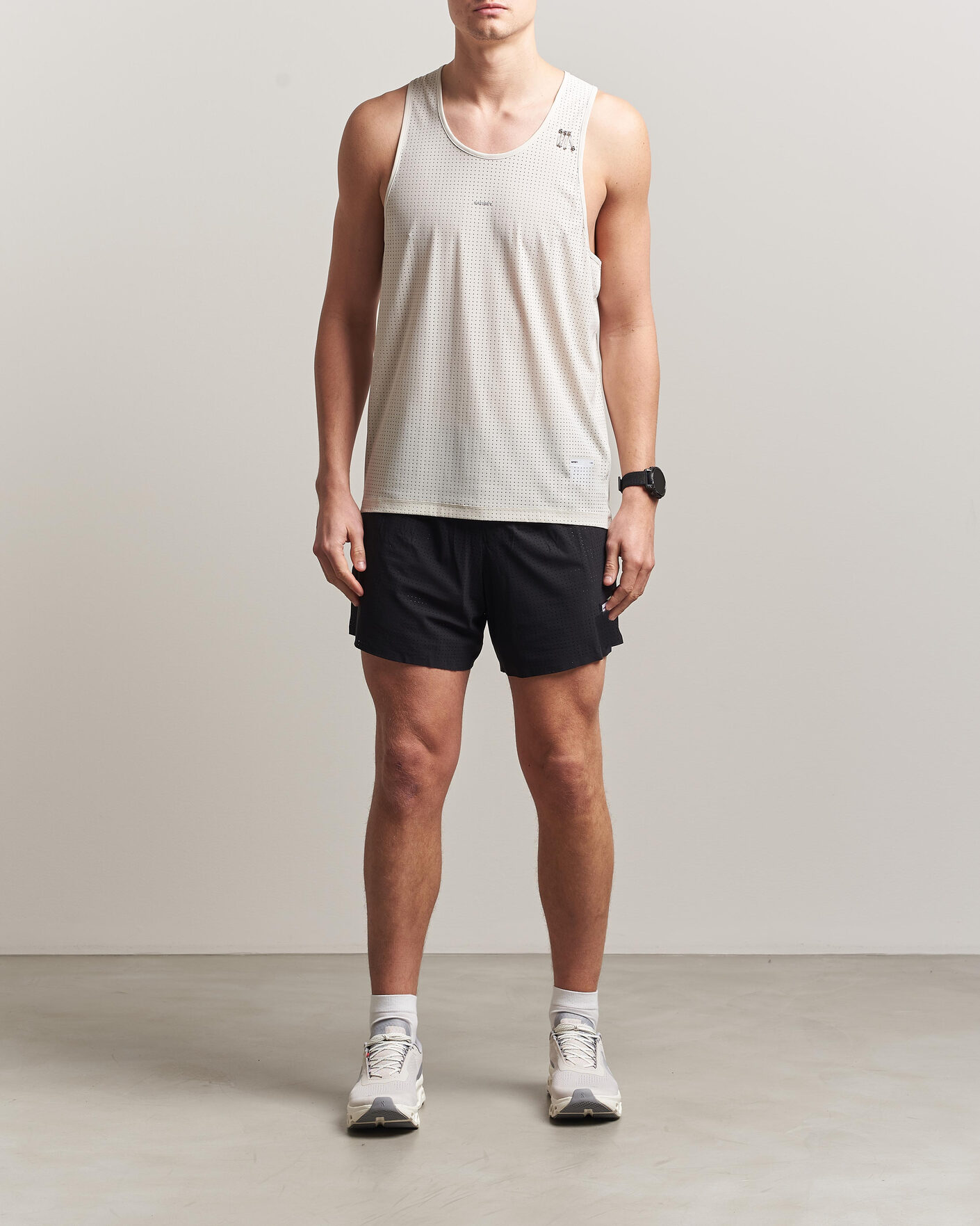 Homme | T-shirts | Satisfy | Space-O Singlet Chalk