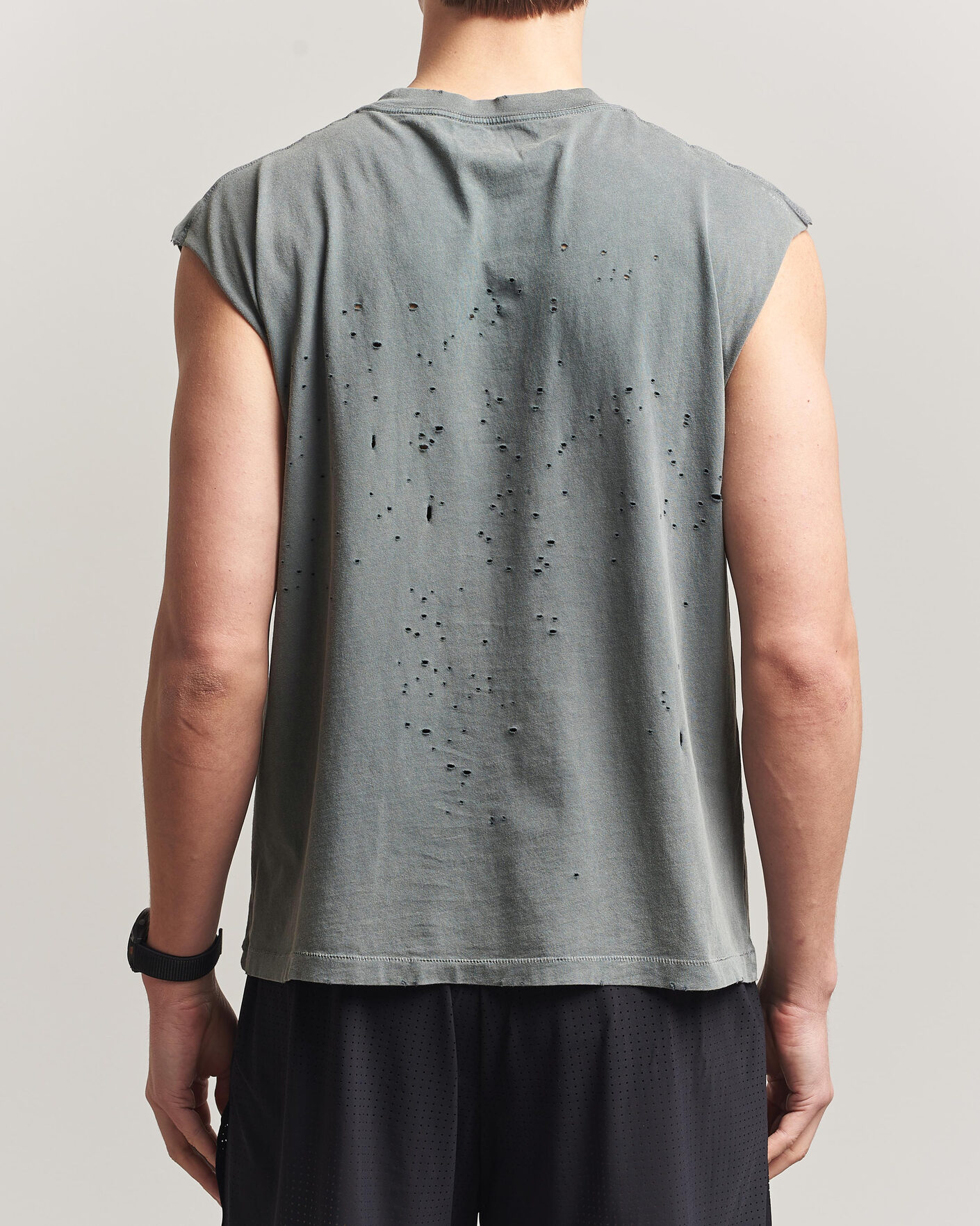 Homme | T-shirts | Satisfy | MothTech Muscle Tee Faded Black