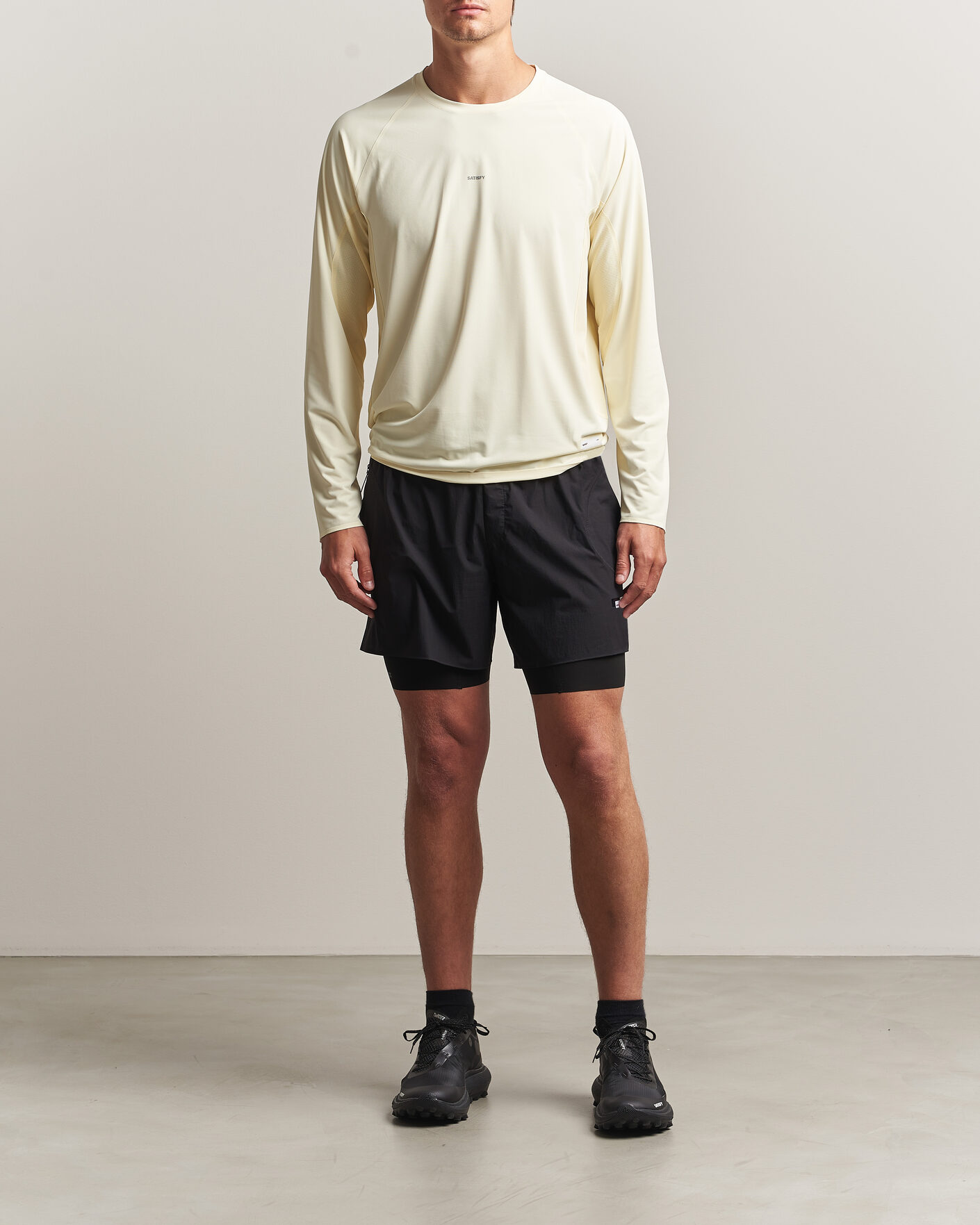 Homme | T-shirts | Satisfy | AuraLite UV Long Sleeve T-Shirt Transparent Yellow