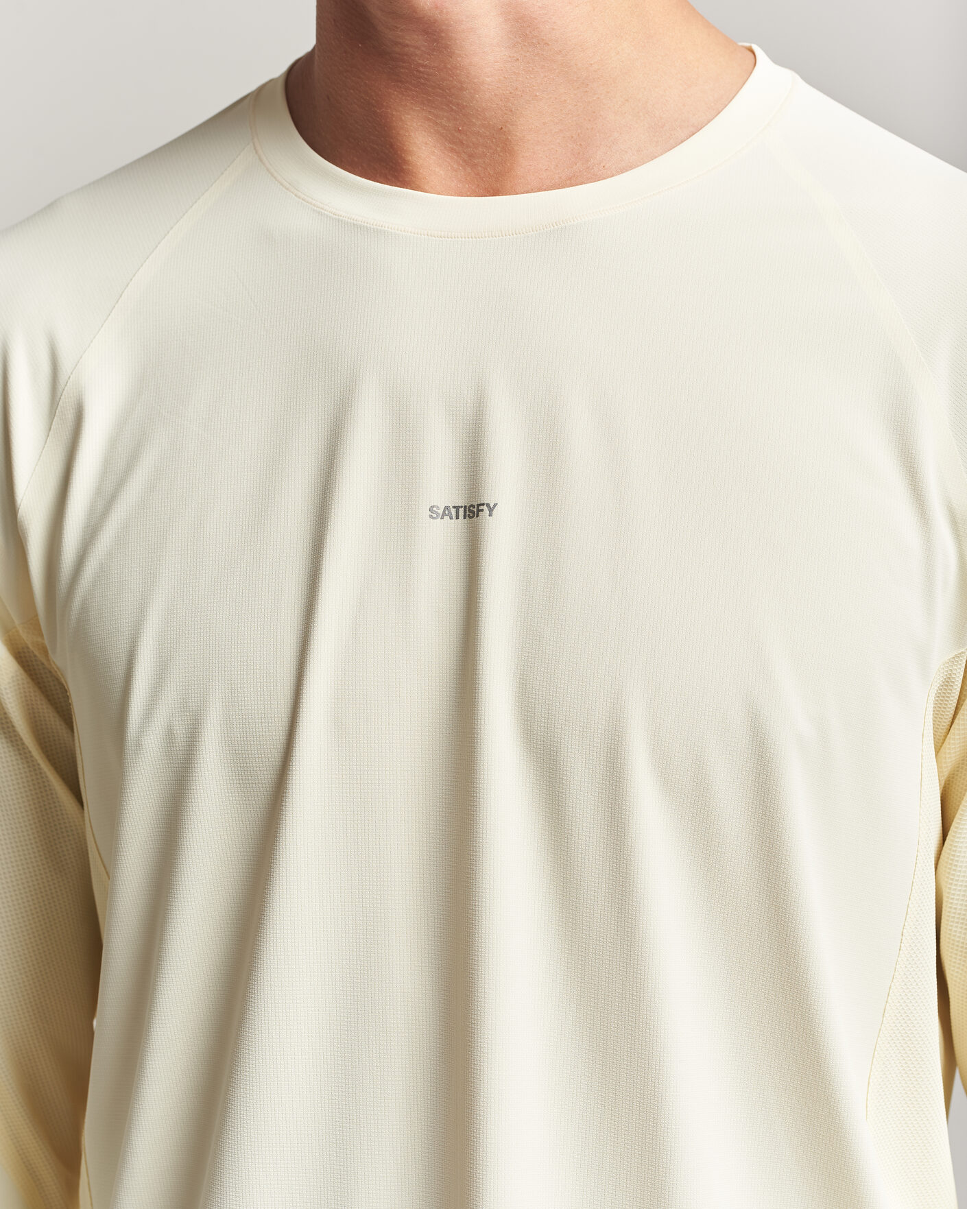 Homme | T-shirts | Satisfy | AuraLite UV Long Sleeve T-Shirt Transparent Yellow