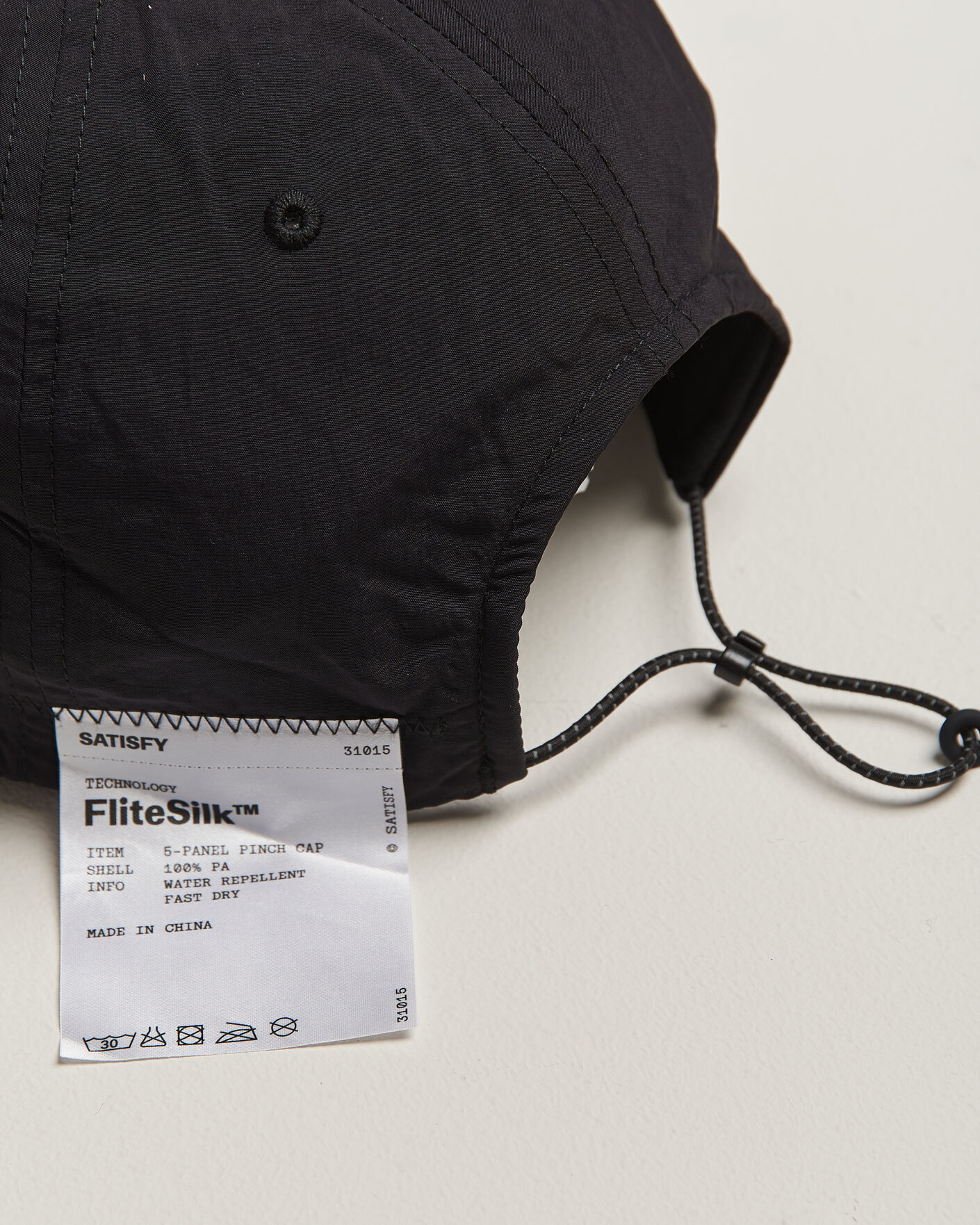 Homme | Bobs Et Casquettes | Satisfy | FliteSilk 5 Panel Cap Black Eagle