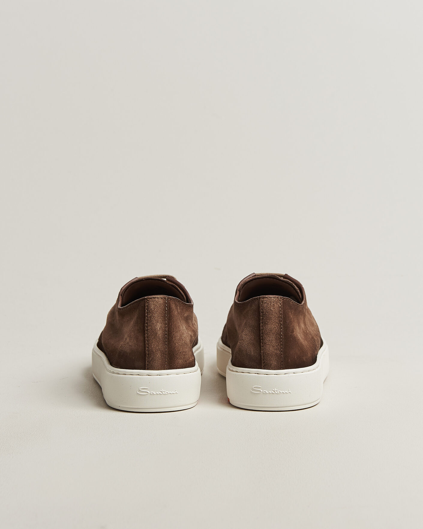 Homme | Baskets | Santoni | Cleanic Silk Suede Sneakers Dark Brown