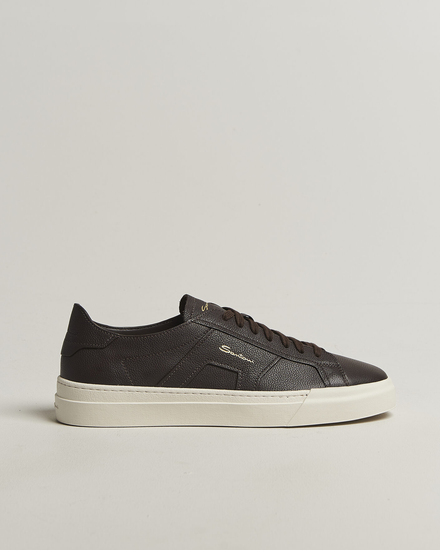 Homme | Baskets | Santoni | Double Buckle Sneakers Dark Brown Calf