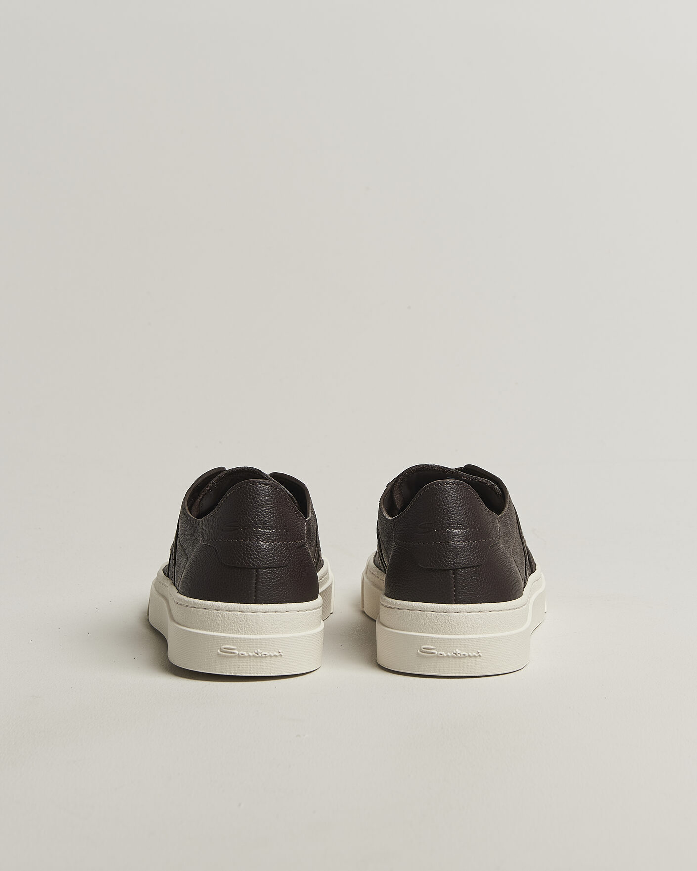 Homme | Baskets | Santoni | Double Buckle Sneakers Dark Brown Calf