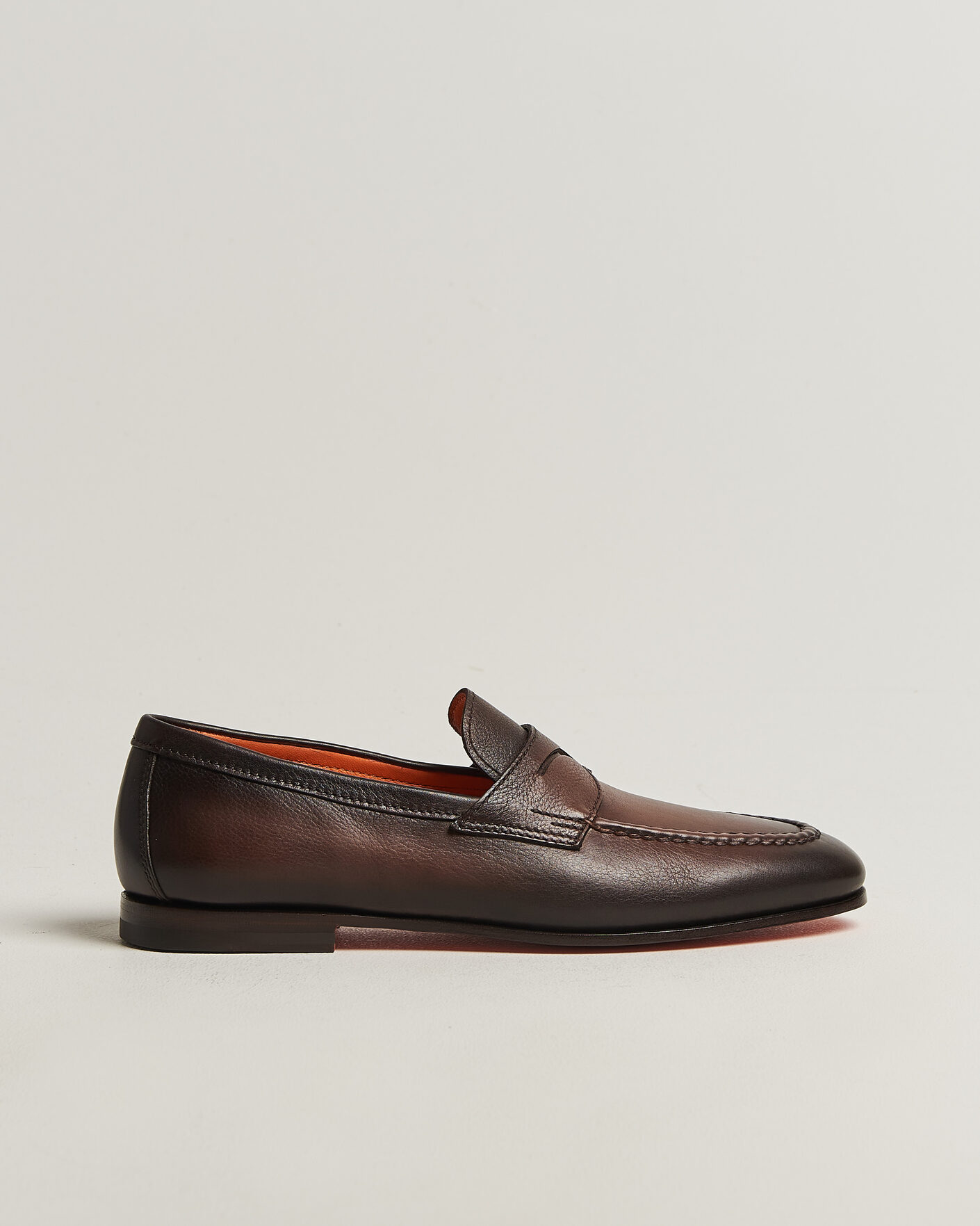 Homme | Loafers | Santoni | Penny Loafers Dark Brown Calf