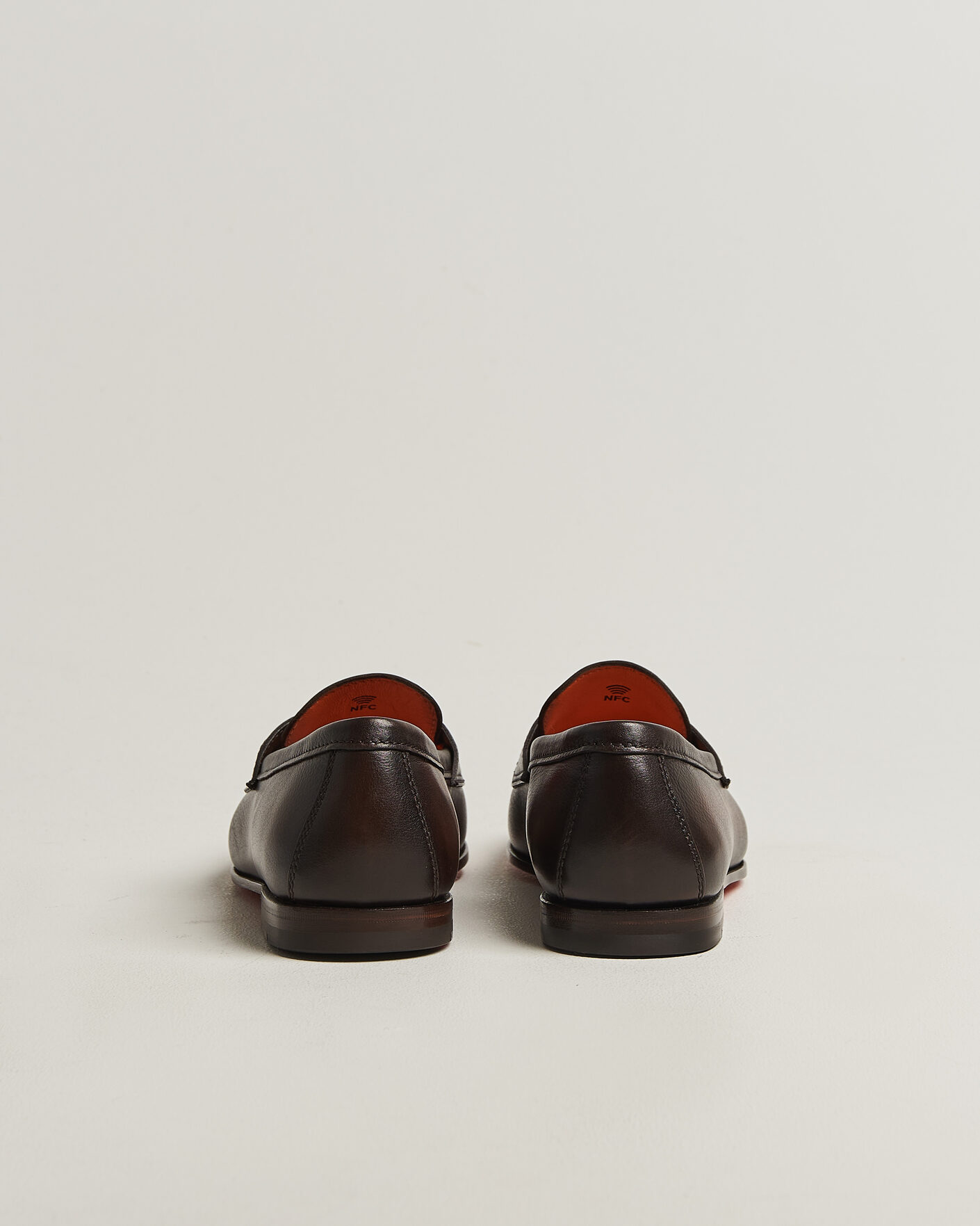 Homme | Loafers | Santoni | Penny Loafers Dark Brown Calf