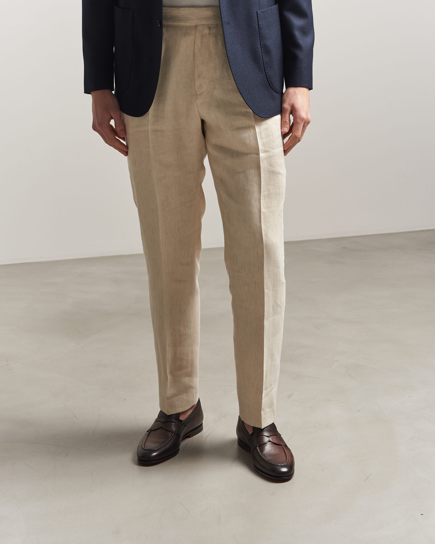 Homme | Loafers | Santoni | Penny Loafers Dark Brown Calf