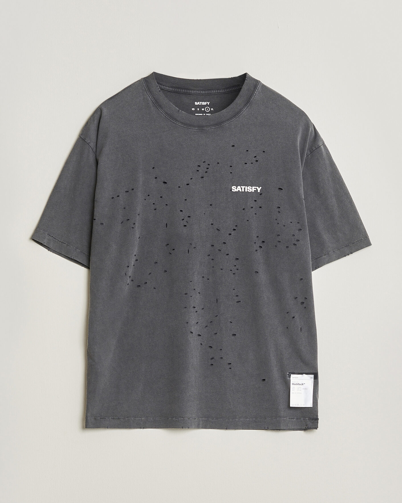 Homme | T-shirts | Satisfy | MothTech Small Logo T-Shirt Aged Black
