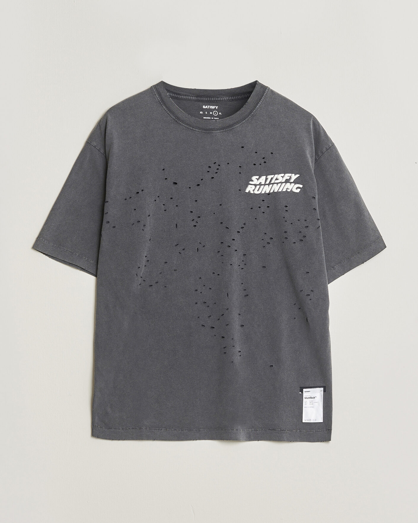 Homme | T-shirts | Satisfy | MothTech Small Logo T-Shirt Aged Black