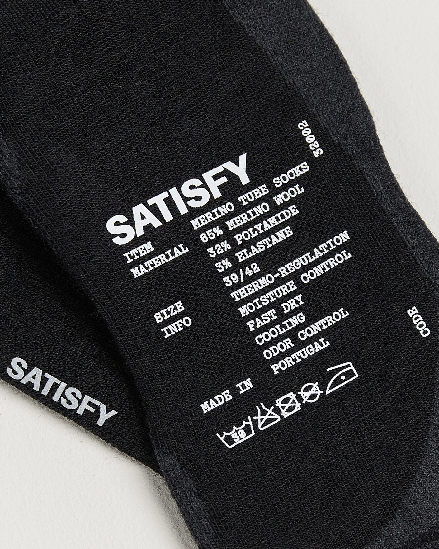 Homme | Sous-Vêtements Et Chaussettes | Satisfy | Merino Tube Socks Black