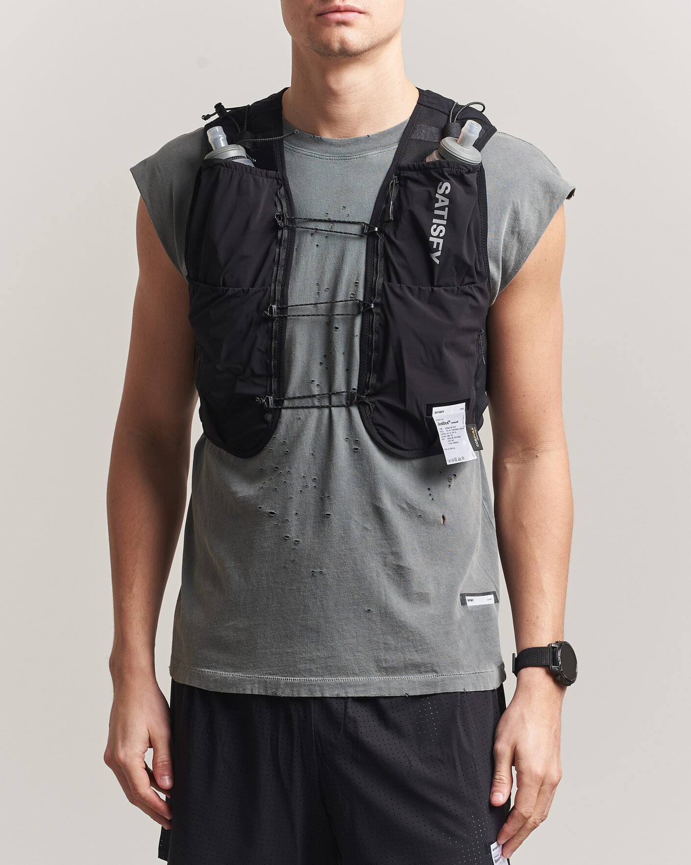 Homme | Accessoires actifs | Satisfy | Justice Cordura Hydration Vest 5L Black