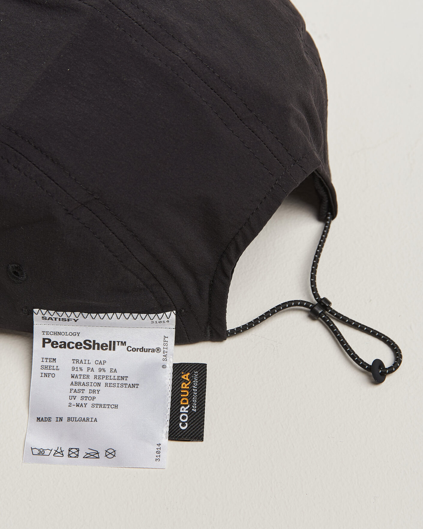 Homme | Bobs Et Casquettes | Satisfy | PeaceShell Cordura Trail Cap Black