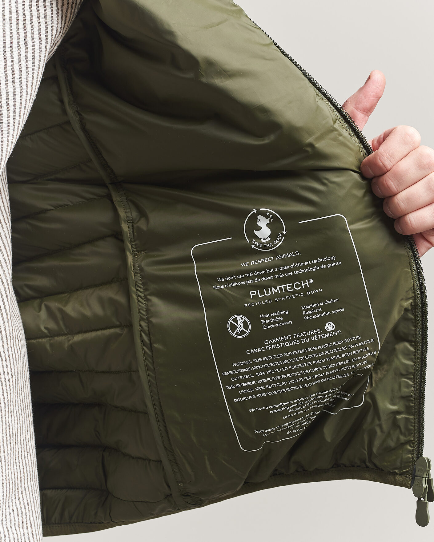 Homme | Manteaux Et Vestes | Save The Duck | Cole Lightweight Padded Jacket Snake Green