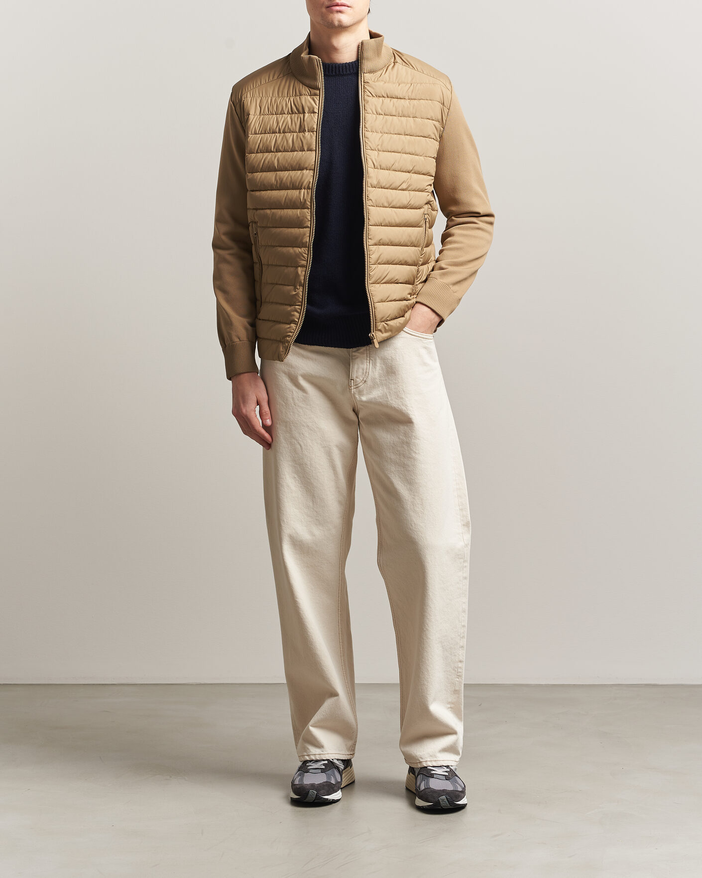 Homme | Manteaux Et Vestes | Save The Duck | Sedum Lightweight Padded Hybrid Jacket Khaki Brown