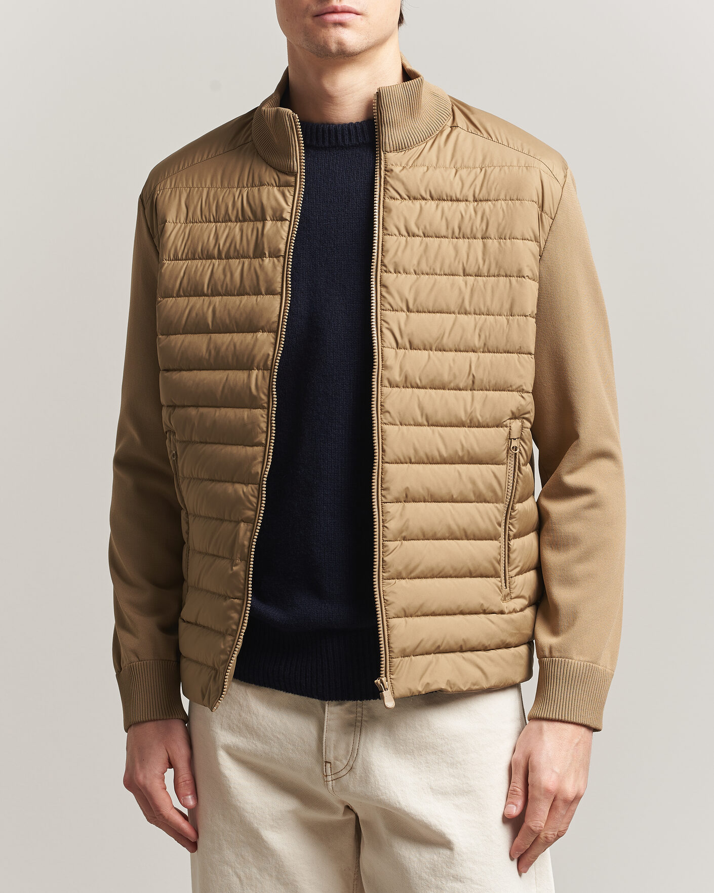 Homme | Manteaux Et Vestes | Save The Duck | Sedum Lightweight Padded Hybrid Jacket Khaki Brown
