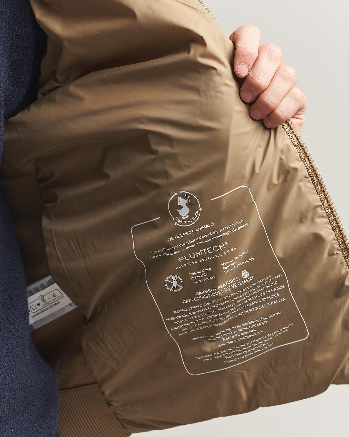 Homme | Manteaux Et Vestes | Save The Duck | Sedum Lightweight Padded Hybrid Jacket Khaki Brown