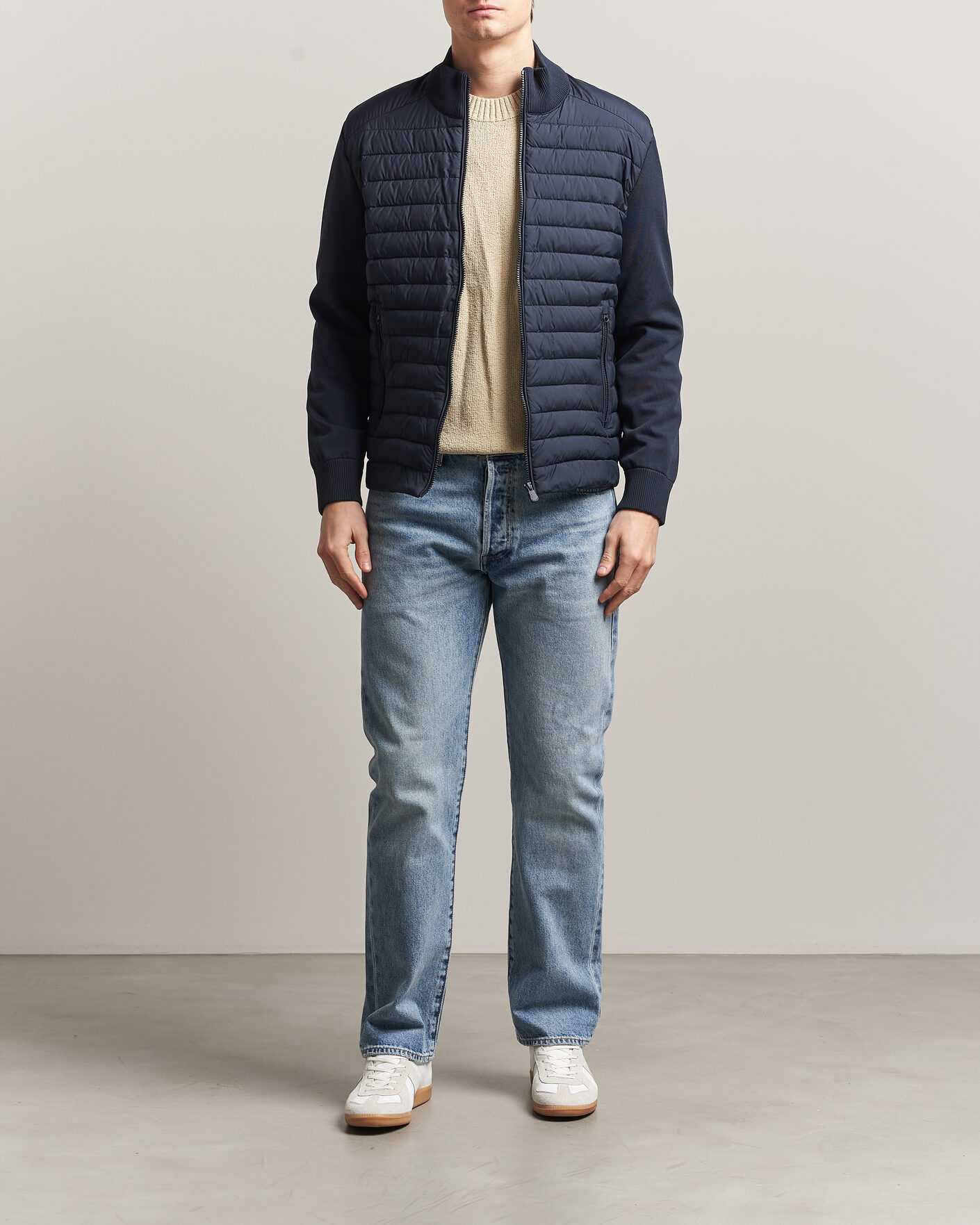 Homme | Manteaux Et Vestes | Save The Duck | Sedum Lightweight Padded Hybrid Jacket Navy Blue