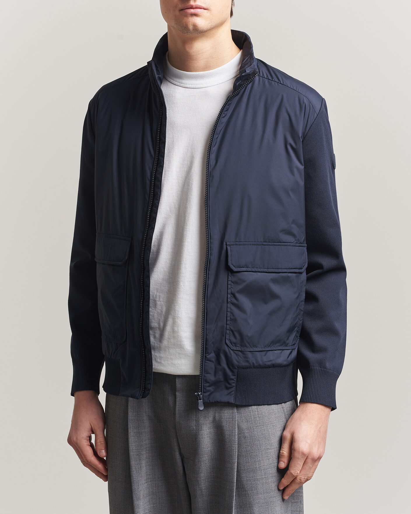 Homme | Manteaux Et Vestes | Save The Duck | Alfo Hybrid Jacket Navy Blue