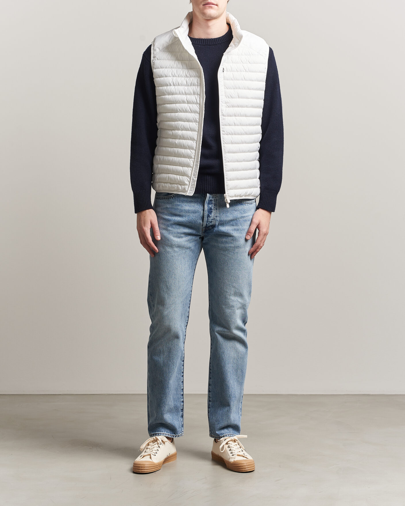 Homme | Gilets | Save The Duck | Dave Lightweight Padded Vest Dull White