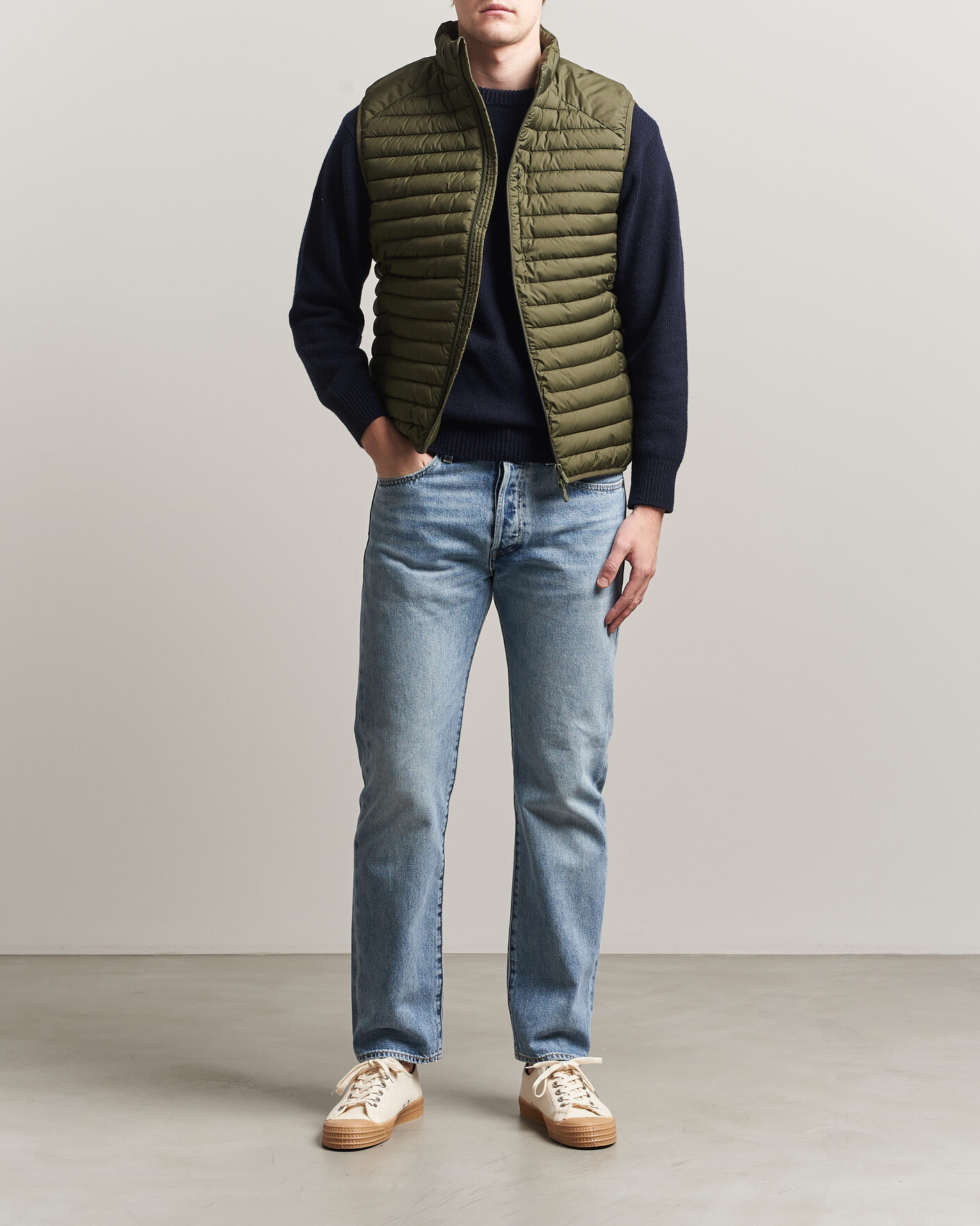Homme | Gilets | Save The Duck | Dave Lightweight Padded Vest Snake Green