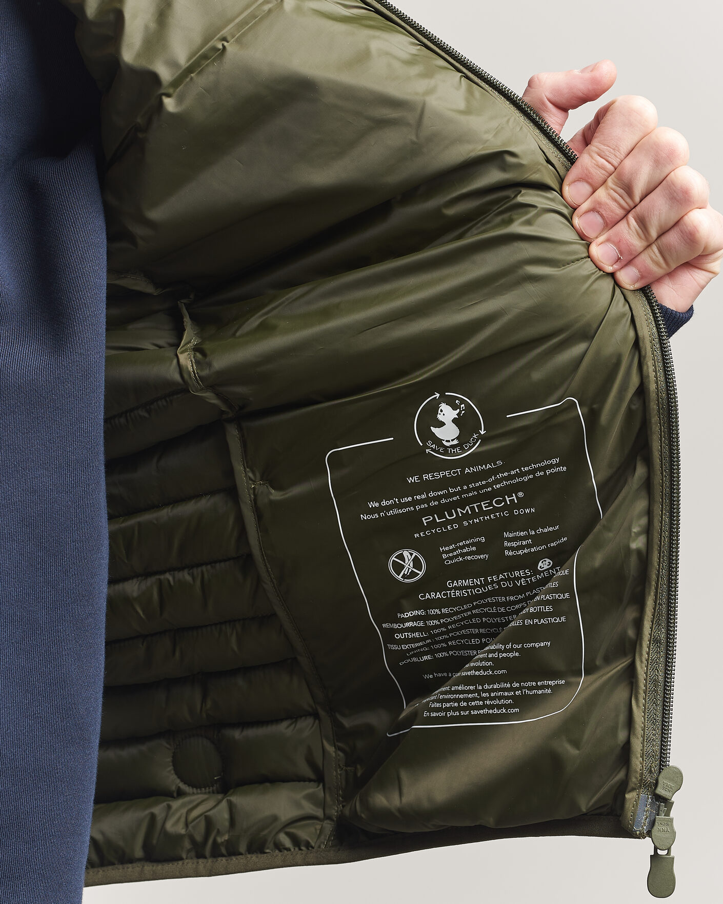 Homme | Gilets | Save The Duck | Dave Lightweight Padded Vest Snake Green