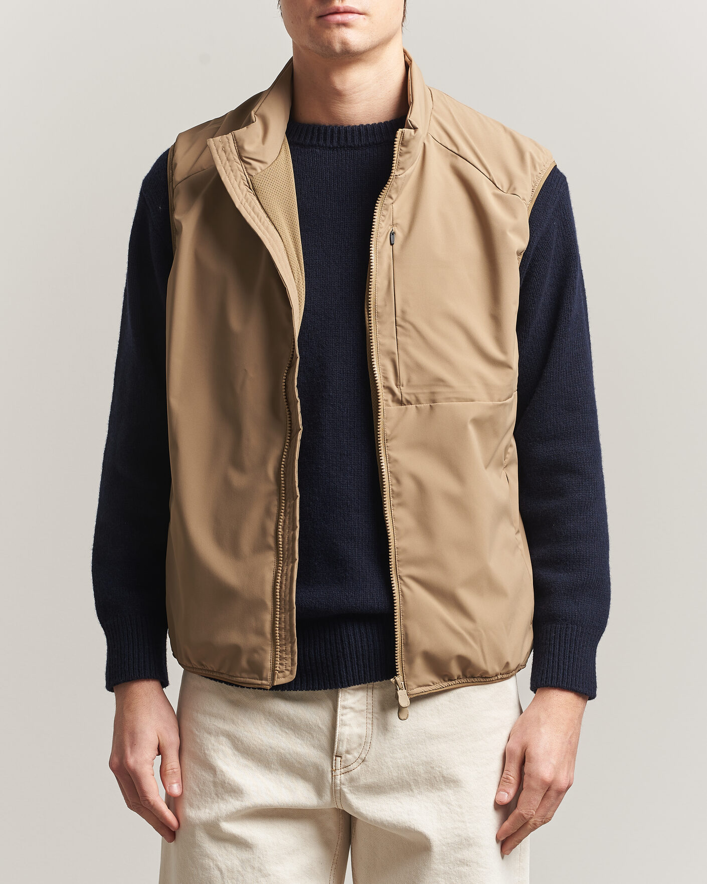Homme | Gilets | Save The Duck | Joe Wind/Water Resistant Vest Khaki Brown