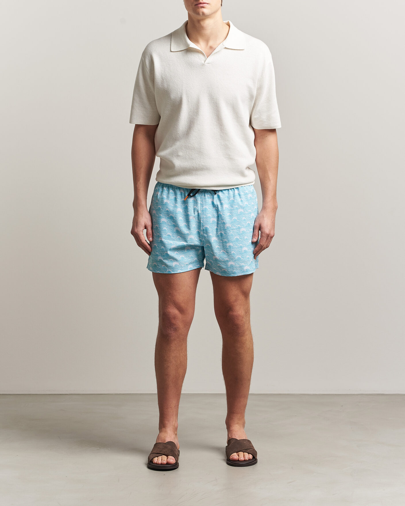 Homme | Maillots De Bain | Save The Duck | Printed Drawstring Swimshorts Waves