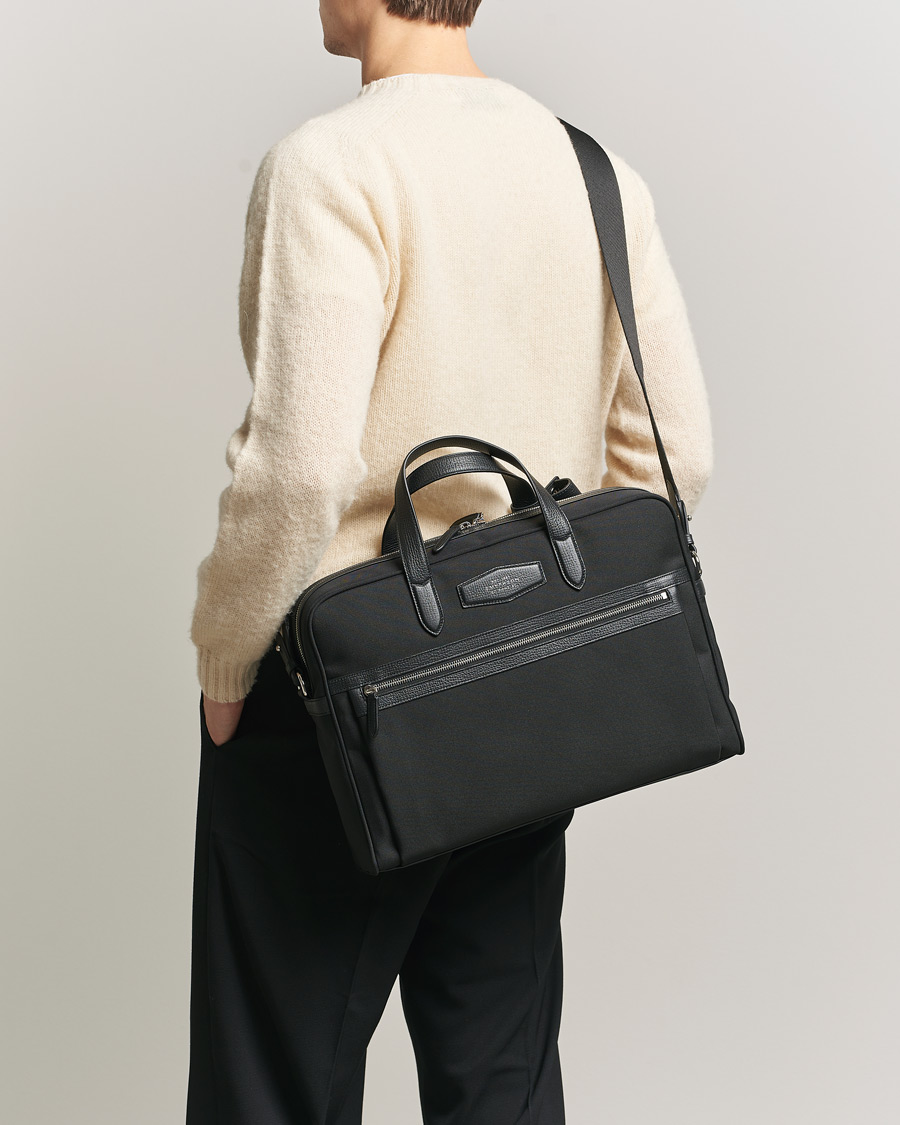 Homme | Sacs | Smythson | Canvas Norton Briefcase Black