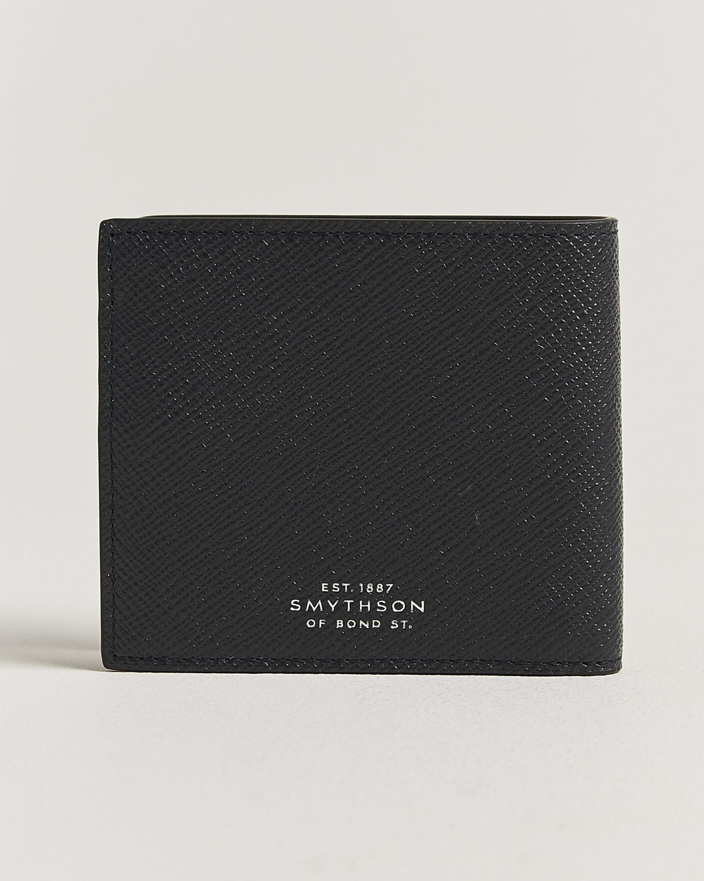 Homme | Portefeuilles | Smythson | Panama 6 Card Leather Wallet Stripe Navy