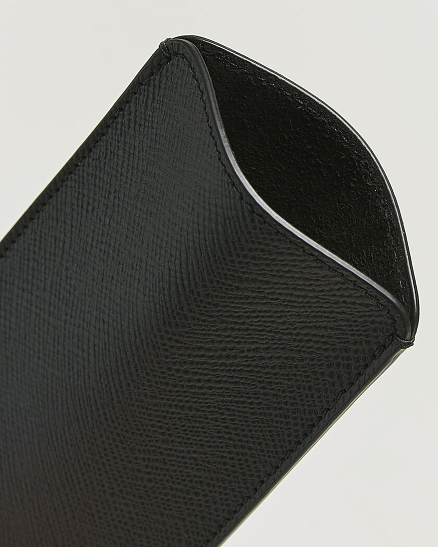 Homme | Lunettes De Soleil | Smythson | Panama Glasses Case Black